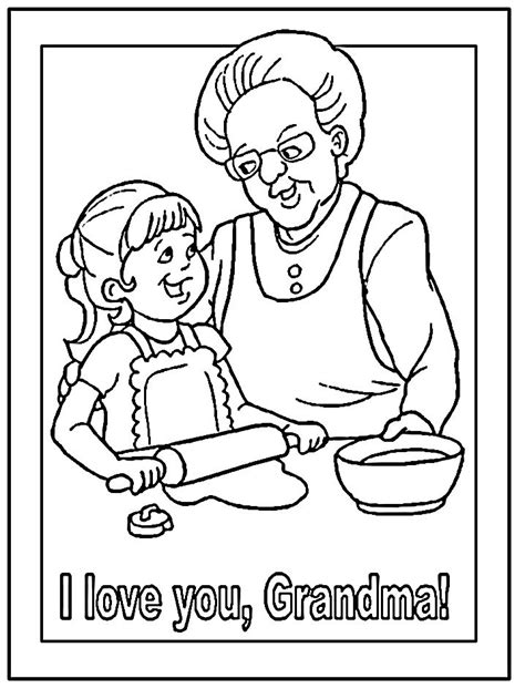 Big & little hearts happy grandmother's day coloring page : 97 Free, Printable Grandparents Day Coloring Pages