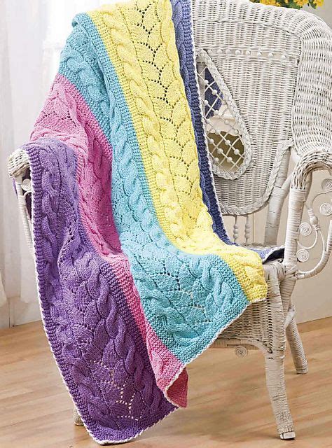 Paneled Lace And Cable Afghan Pattern By Joanne Turcotte Knitted