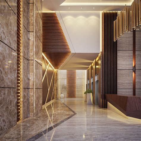 Mixed Use Bulding On Behance Merchant In 2019 Lobby Design