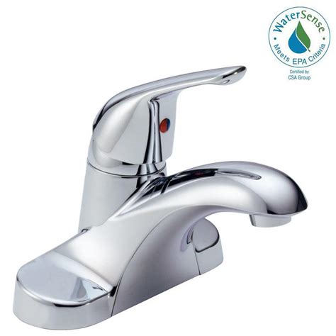 This ball valve is used on 1h kitchen lavatory and tub shower non dst lever handle faucets. Delta Foundations 4 in. Centerset Single-Handle Bathroom ...