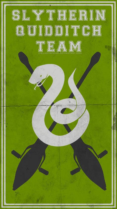 Quidditch Team Poster Slytherin Harry Potter Poster Hogwarts Slytherin