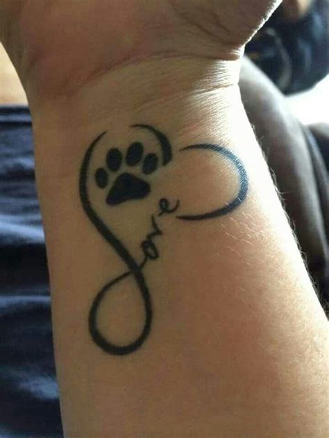 Heart Dog Paw Print Love Tattoo Tattoos Pinterest Dog Paws