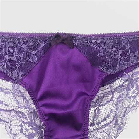 Silk Purple Panties Purple Lace Panties Lace Brief Etsy