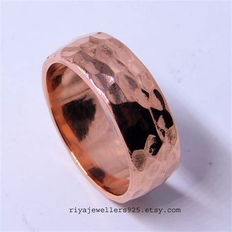 Hammered Copper Band Pure Copper Rings Stackable Rings Copper Ring