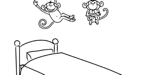 Touch device users, explore by touch or with swipe gestures. Coloring pages 5 five little monkeys jumping bed | For the ...