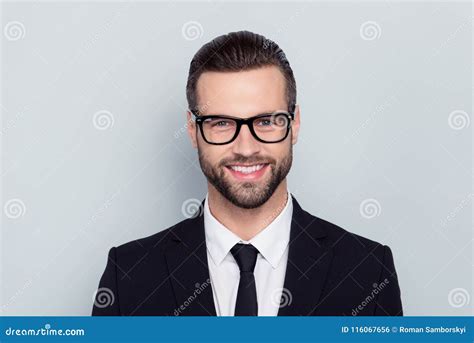 Close Up Portrait Of Cheerful Delightful Joyful Confident Self Assured Kind Friendly With