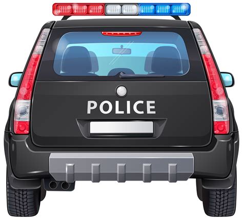 Front car clipart black and white. Police Car Back PNG Clip Art Image | Gallery Yopriceville ...