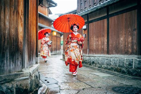Kyoto Quartier Des Geishas Gion Japon