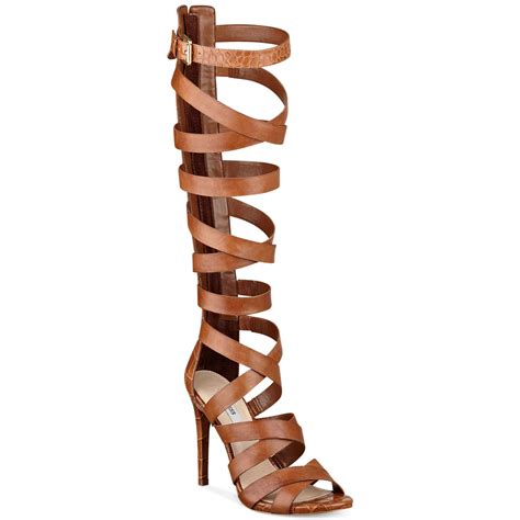 Guess Chrina Tall Gladiator Sandals In Brown Lyst