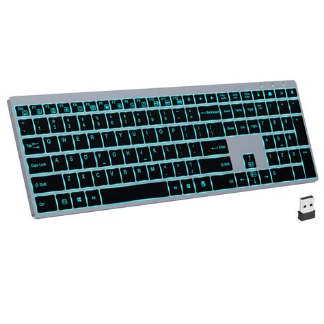 Rechargeable Wireless Keyboard Full Size With Backlight 24g