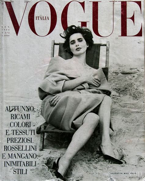 cover of vogue italy with isabella rossellini september 1989 id 3320 magazines the fmd
