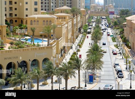 The Walk At Jumeirah Beach Residence Dubai United Arab Emirates Stock