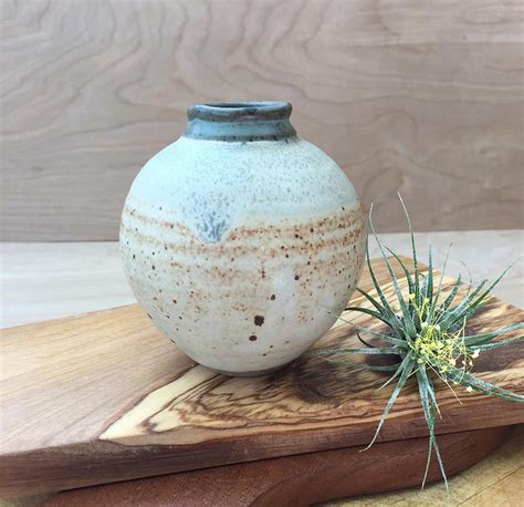 Handmade Petite Stoneware Vase Wheel Thrown Pottery Boho Decor