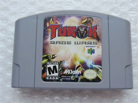Turok Rage Wars Nintendo 64 N64 OEM Authentic Grey Video Game Cart