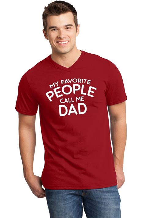 Mens My Favorite People Call Me Dad V Neck Tee Father Fathers Day