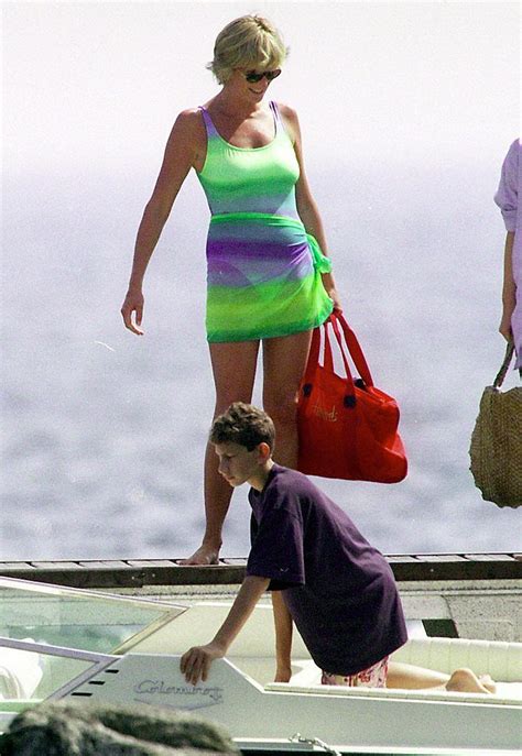 Diana Princess Of Wales Is Seen In St Tropez In The Summer Of 1997 Princess Diana Photos