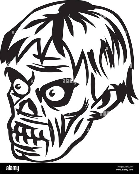 A Zombies Face Stock Vector Image And Art Alamy