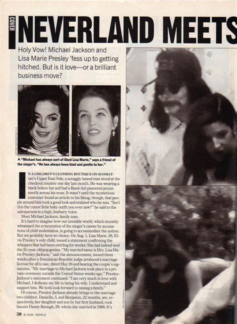 Their subsequent divorce two years later, however, was much more public. Michael and the Truth: Magazine Scans - Michael and Lisa ...