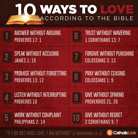 Infographic 10 Ways To Love According To The Bible Catholic Link