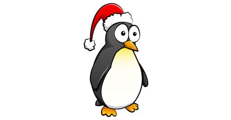 Penguin With Santas Hat