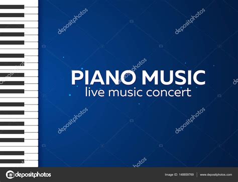 Piano Concert Poster Design Live Music Concert Piano Keys Vector