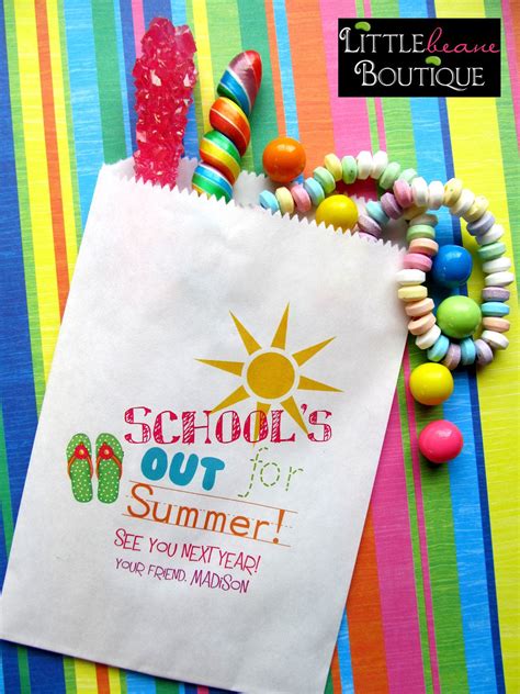 Schools Out For Summer Favor Bags Candy Bags Candy Buffet Birthday
