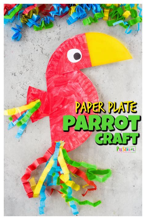 🦜 Paper Plate Parrot Craft For Preschoolers