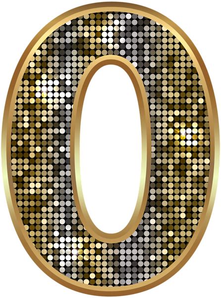 Number Zero Deco Gold Png Clip Art Image Numbers Deco Clip Art