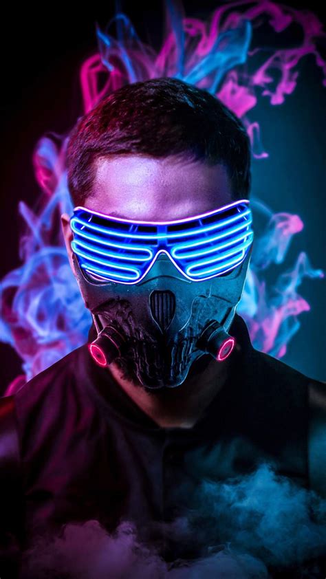 Neon Face Mask Iphone Wallpaper Iphone Wallpapers Iphone Wallpapers