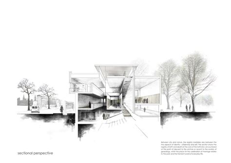 Sectional Perspective Architecture Presentation Architectural