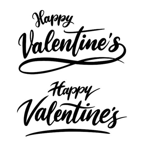 Premium Vector Happy Valentines Day Handwriting Calligraphy
