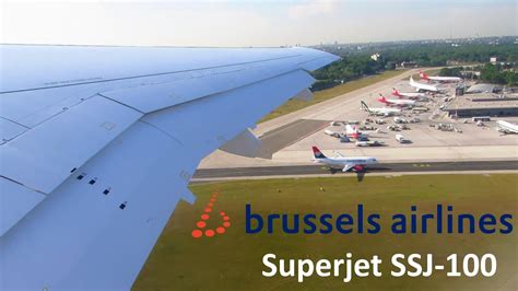 Scenic Takeoff Brussels Airlines Superjet Ssj 100 Onboard Takeoff From