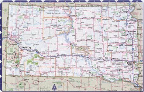 Map Of South Dakota Cities And Towns Printable City Maps
