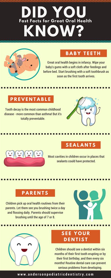 Kids Dental Facts Pediatric Dentist Baby Teeth Anderson Pediatric