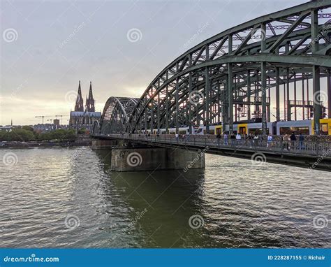 Hohenzollern Bridge And Cologne Cathedral Editorial Image Image Of