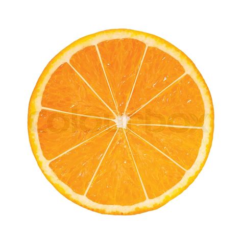 Photo Realistic Orange Slice Vector Illustration Stock Vector