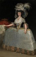 Francisco de Goya: “La reina María Luisa con tontillo”. Oil on canvas ...
