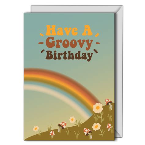 Personalised Cards And Ts Online Birthday Card Groovy Rainbow