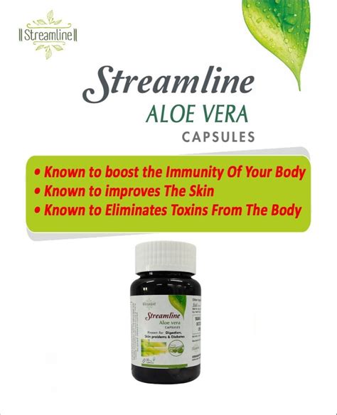 Streamline Aloe Vera Capsules Non Prescription Packaging Type Bottle