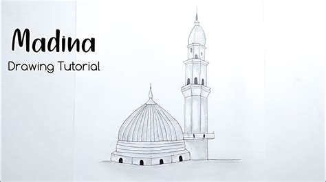 Masjid E Nabawi Drawing Tutorial Madina Drawing Masjid E Nabawi