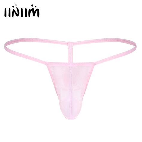 Mens Sexy Lingerie Sissy Underwear See Through Mesh Bulge Pouch Bikini