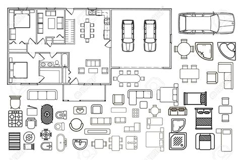 Furniture Floor Plan Elements Floor Plan Symbols Site Plan Design