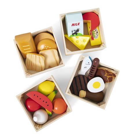 Buy Melissa And Doug Food Groups 21 Wooden Pieces And 4 Crates Multi