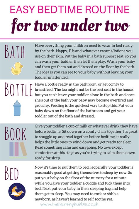 Bedtime Routine Tips For Two Under Two Bedtime Routine
