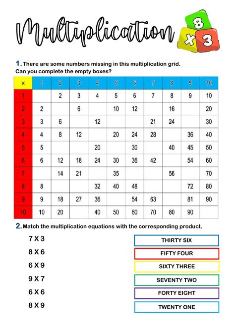Multiplication Interactive worksheet