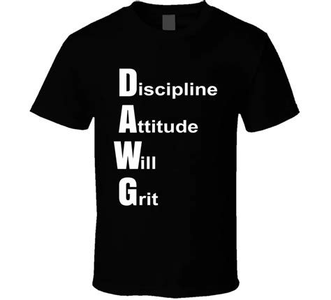 Dawg Discipline Attitude Will Grit Malik Nabers Football Fan T Shirt