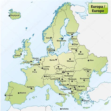 Map Europe Capital Cities — Stock Photo © Artalis 222085014