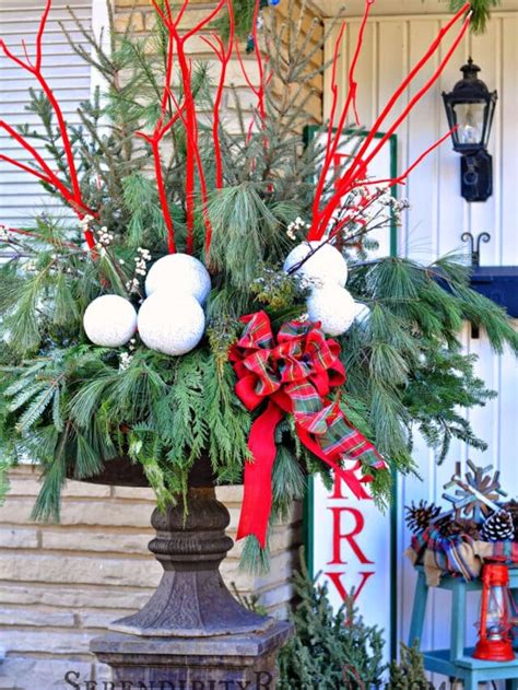 Colorful Outdoor Planters For Winter And Christmas Decorations A Piece