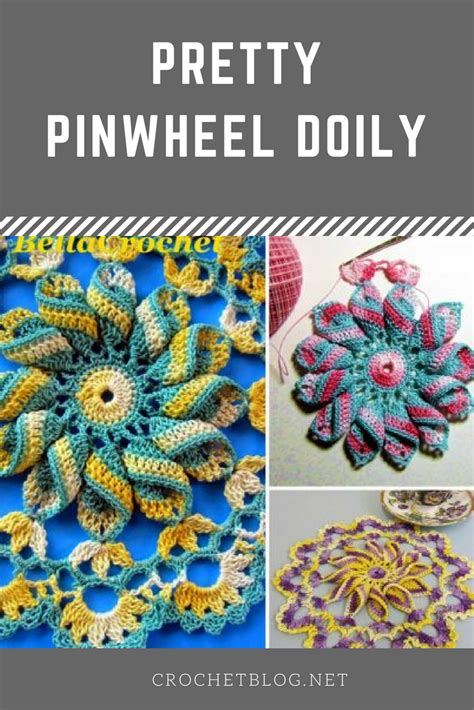 Pretty Pinwheel Doily Free Crochet Pattern Crochet Patterns Pinwheels