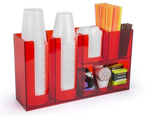 5 out of 5 stars. Coffee Bar Condiment Organizer | Tabletop Cup and Straw ...